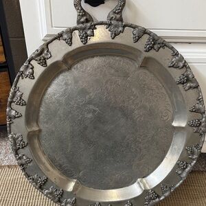 Elegant Silver Decorative Tray